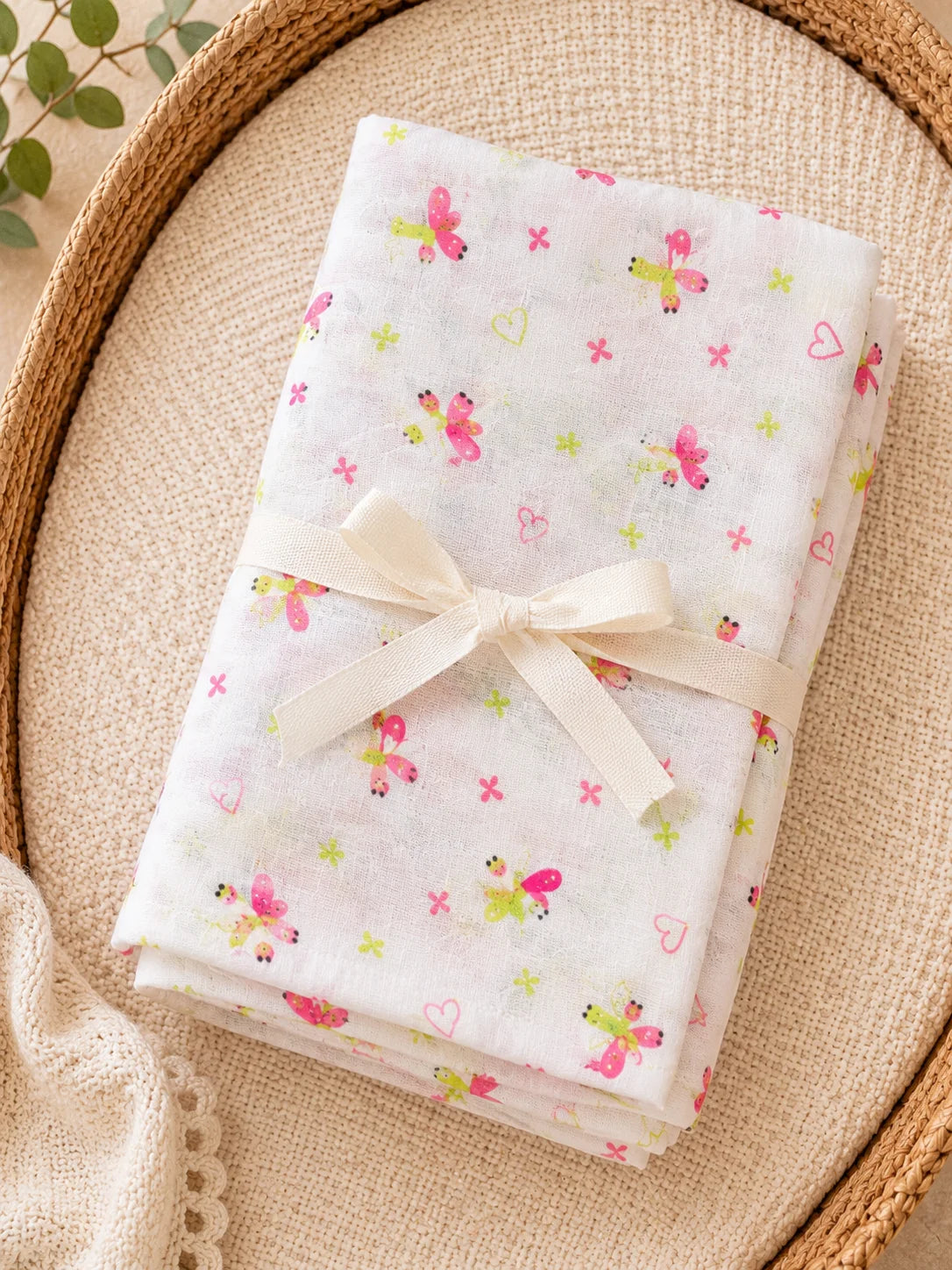 Butterfly garden swaddle