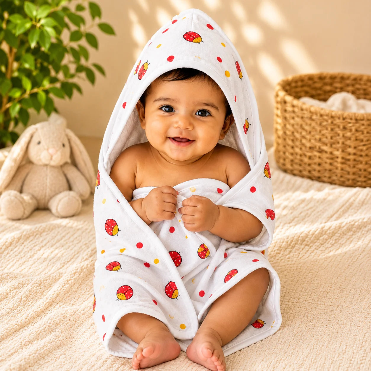 Little bug hooded towels