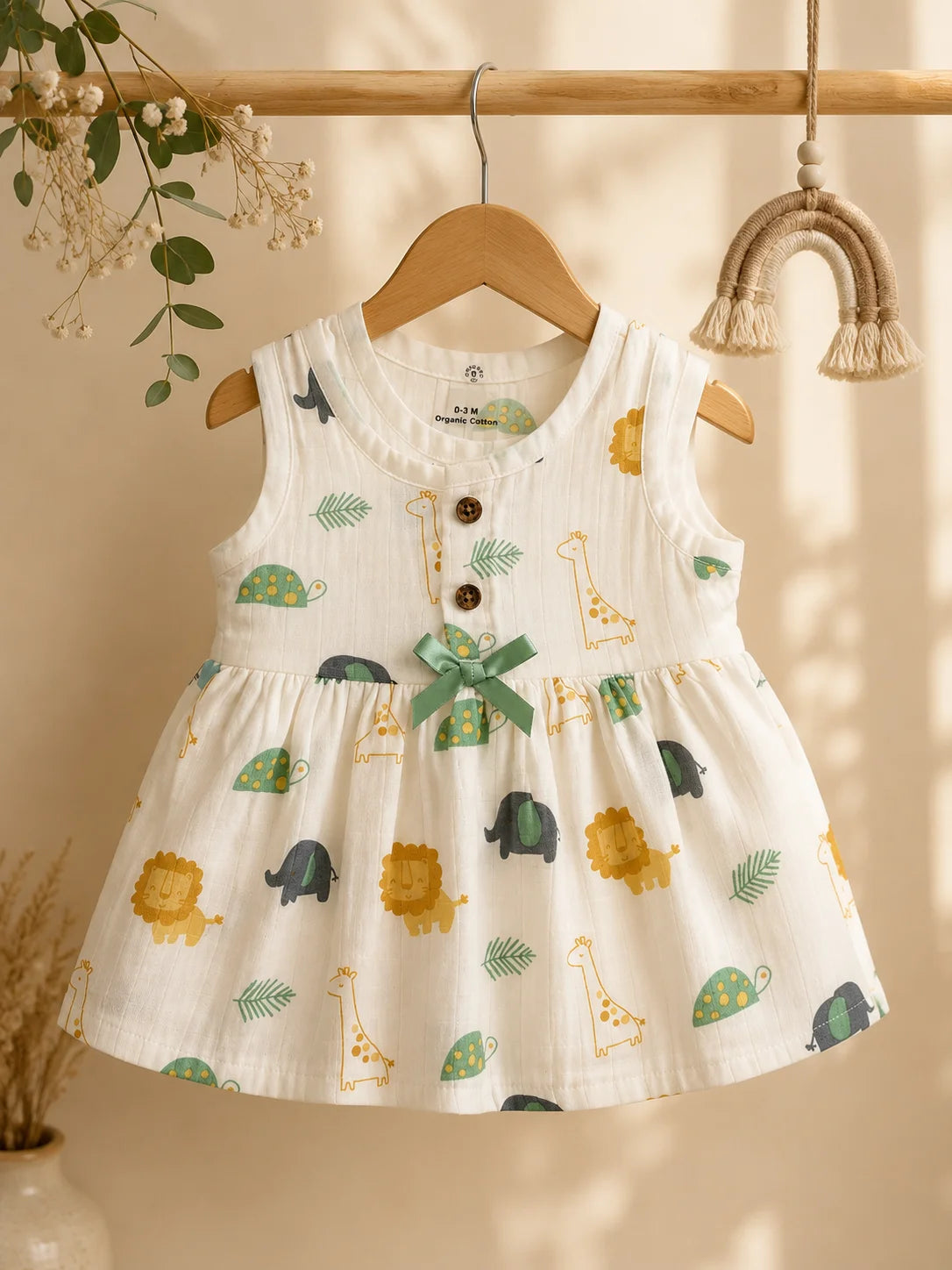 Little safari muslin frock jabla