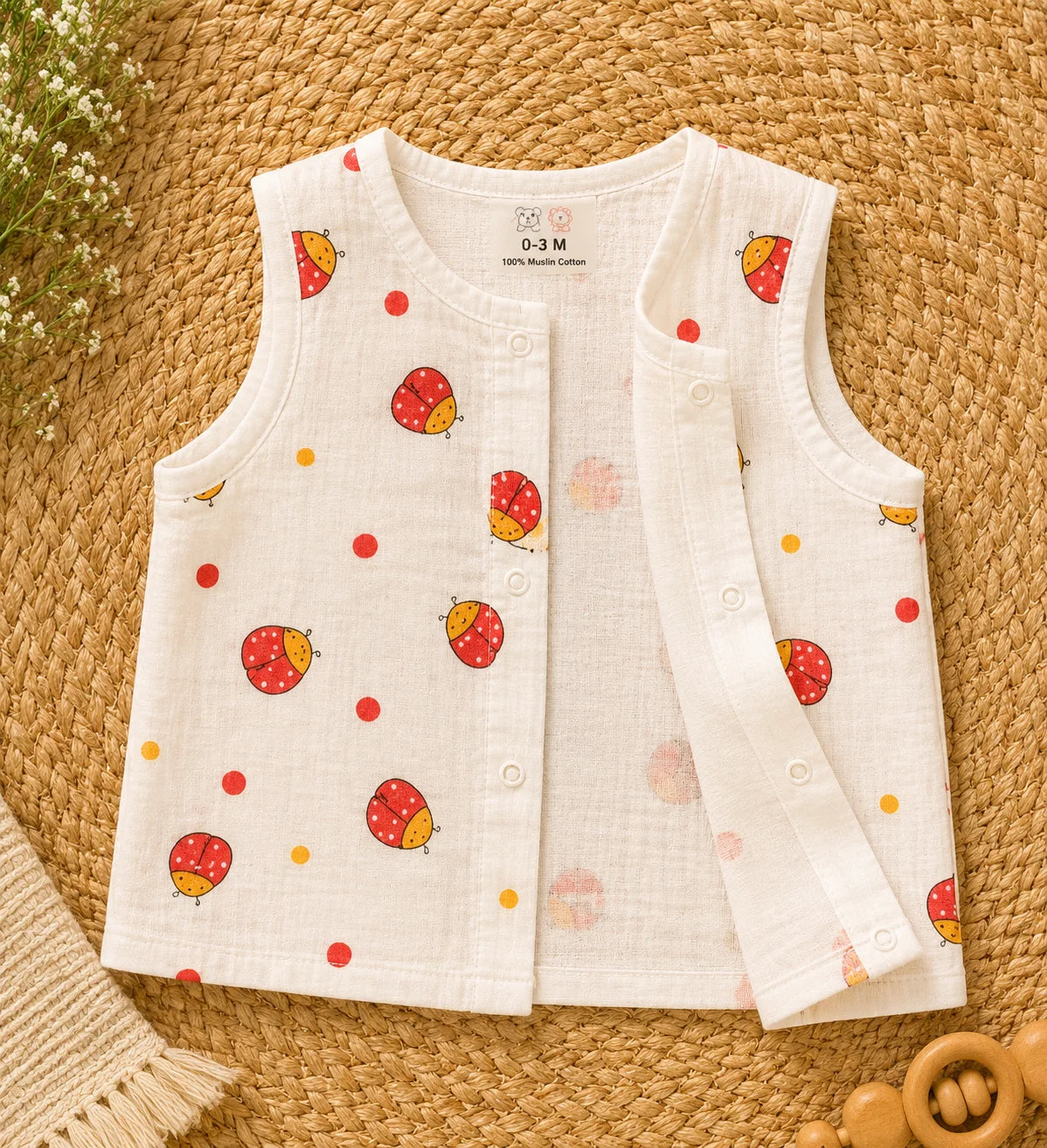 littlebug button muslin jabla