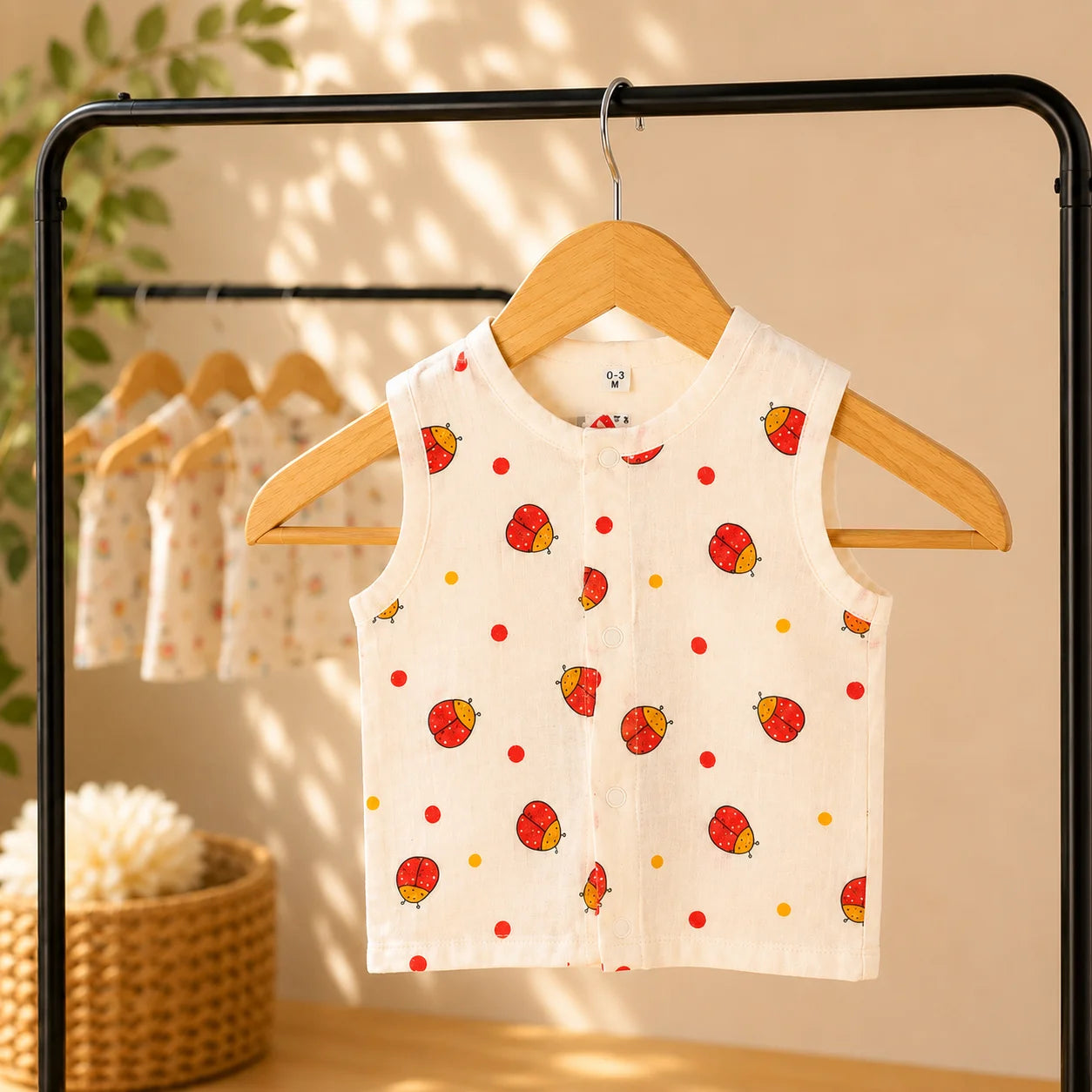 littlebug button muslin jabla