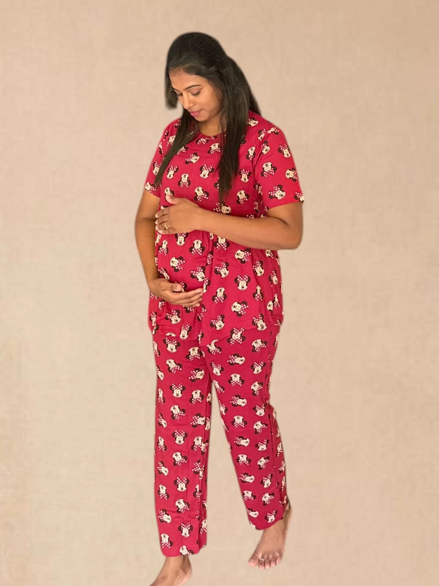 Red micky feeding lounge co-ord