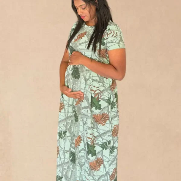 Green leaf feeding lounge maxi
