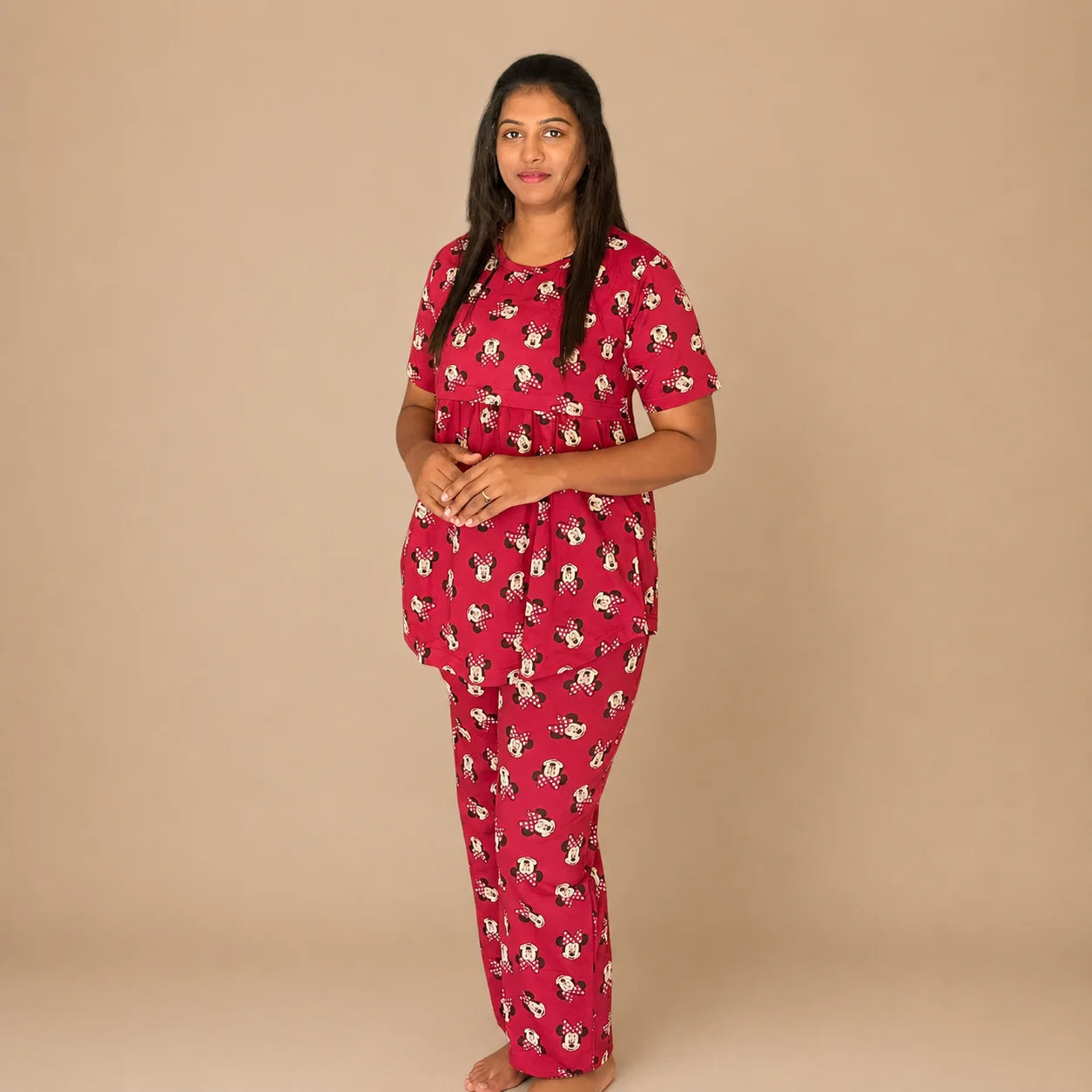Red micky feeding lounge co-ord